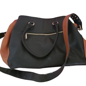 Gussaci Black and Brown Women's Bag/ Purse